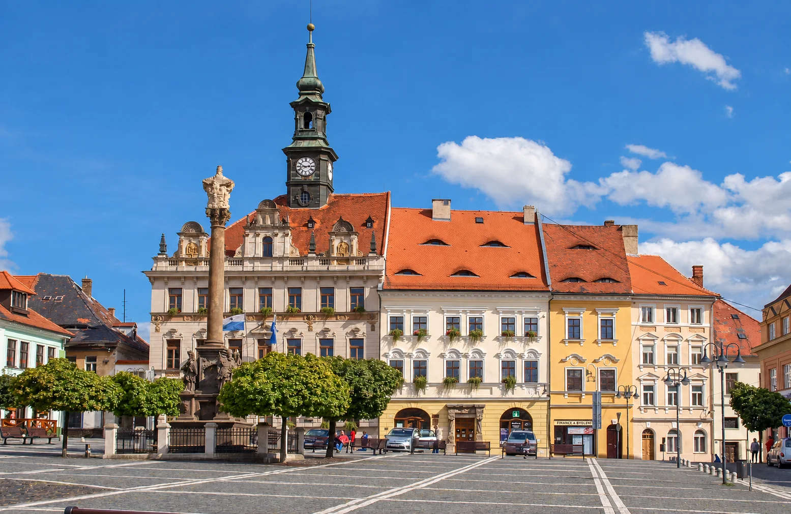 Náměstí T. G. Masaryka s radnicí v České Lípě